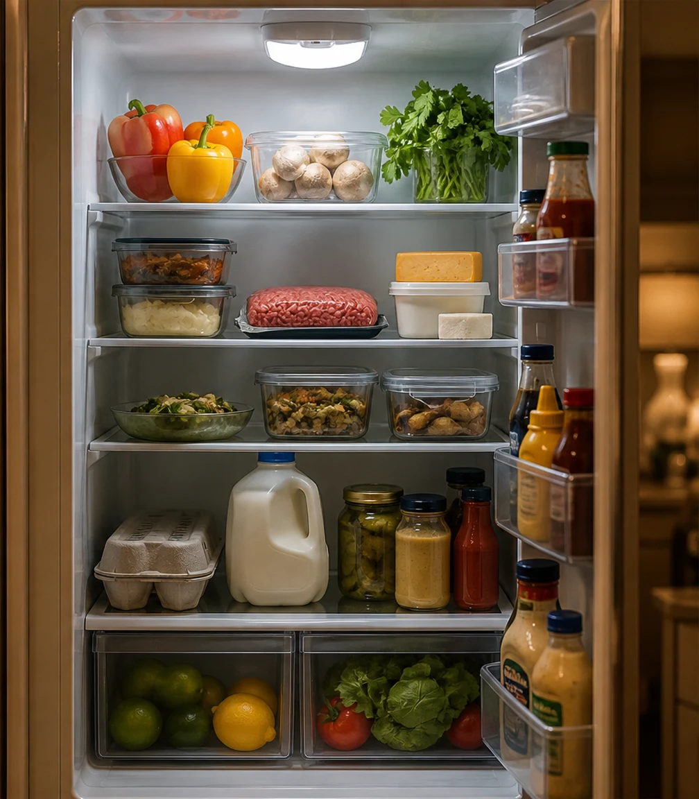 Example refrigerator scan with visible groceries
